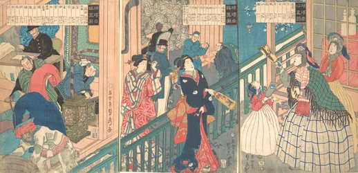 Een waarheidsgetrouwe weergave van een handelshuis van een Yokohama koopman