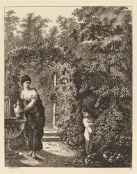 Putto Bezoekt een Meisje bij een Fontein, 1771