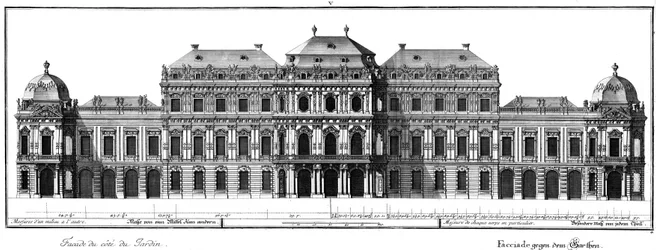 Opstand van de tuinfaçade