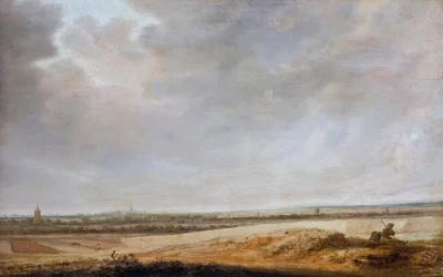 Landschap met korenvelden
