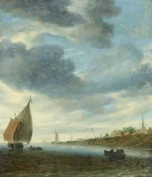 Binnenwateren met een zeilboot