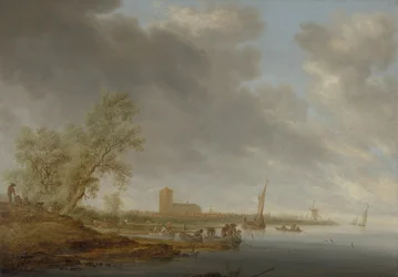 Rivierlandschap met uitzicht op Naarden