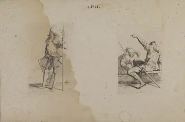 (Beeldjesreeks) Man met helm en sierlijke speer/Ax