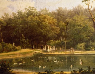 Vijver in Real Bosco van Portici