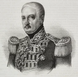 Portret van maarschalk Francesco Maria Tanchi (1773-1843), lithografie uit Poliorama Pittoresco, nr. 46, 24 juni