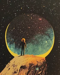 Astronaut Galactische Blik