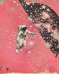 Astronaut Roze Melkweg