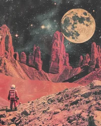 Astronaut Rode Planeet