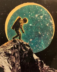 De kosmische klim van de astronaut