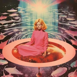 Kosmische meditatiecvrouw