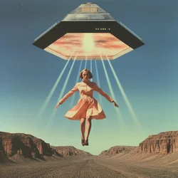 Ontvoering door een UFO in de woestijn