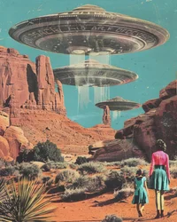 Ontmoeting met een UFO in de woestijn