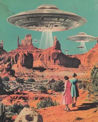 UFO-invasie in de woestijn