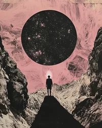 Man onder de kosmische hemel