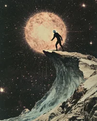 Man op de kosmische klif