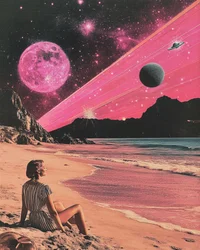 Roze Kosmisch Strand