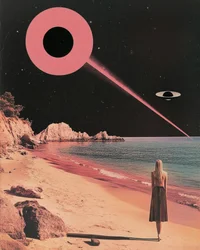 Roze UFO-strandavond
