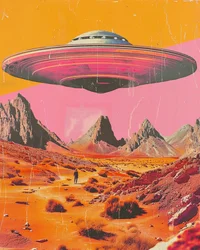 Retro Desert UFO