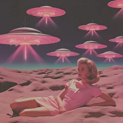 Retro Roze UFO-droom