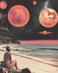 Retro Space Beach