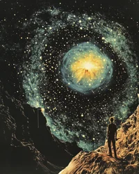 Eenzame kosmische visie