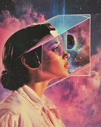 Surrealistische kosmische blik