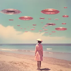 UFO’s boven Pastel Beach
