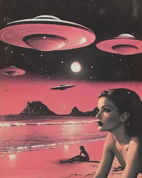 UFO’s boven Pink Beach