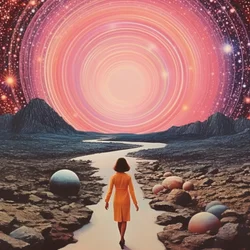 Het kosmische pad van de vrouw