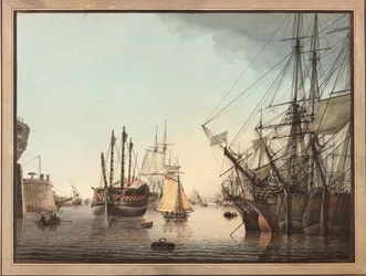 In de haven