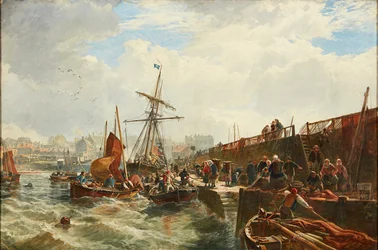 De vangst lossen, Newhaven
