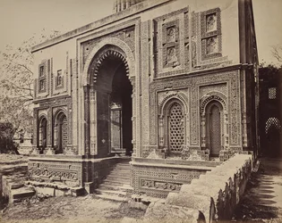 Delhi. Poort van het paleis van Allahood Deen, Oud-Delhi