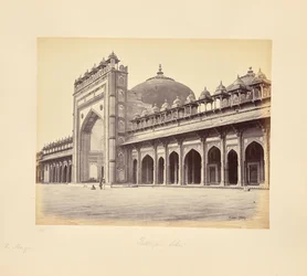 Fatehpur Sikri; de moskee aan de westzijde van de vierhoek