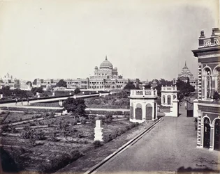 Gezicht in het Qaisar Bagh-paleis