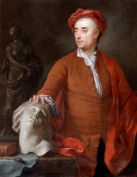 Portret van John Michael Rysbrack, vermoedelijk, 18e eeuw