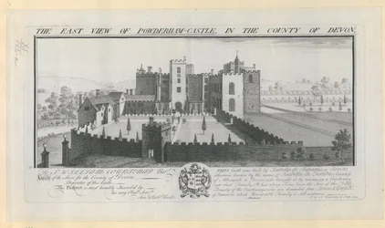 Het oostaanzicht van Powderham Castle in het graafschap Devon