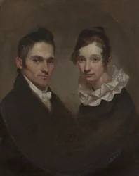 Dominee (1789-1869) en mevrouw Hiram Bingham (Sybil Mosely, overleden in 1848)