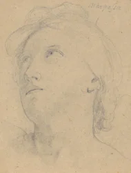 Studie voor Het Oordeel van Jupiter (Marpessa, hoofd)