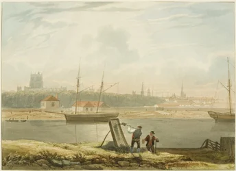 Uitzicht over de Drijvende Haven, ca.1825