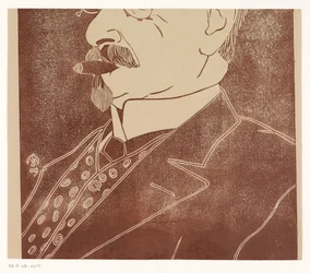 Portret van een onbekende man met sigaar