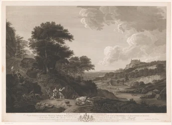 Landschap met dansende herders