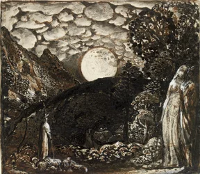 Herders onder een volle maan, ca. 1829-1830