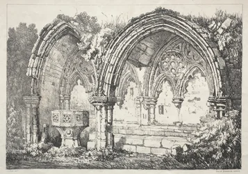Een Serie Oude Gebouwen en Landelijke Huisjes in het Noorden van Engeland: Deel van Kirkham Abbey