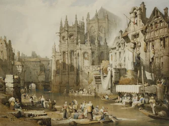 Figuren aan de Rivieroever bij St. Etienne, Caen
