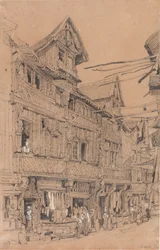 Oude straat in Lisieux, c.1820