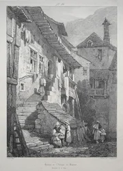 Ruïnes van de abdij van Baume. Binnenplaats