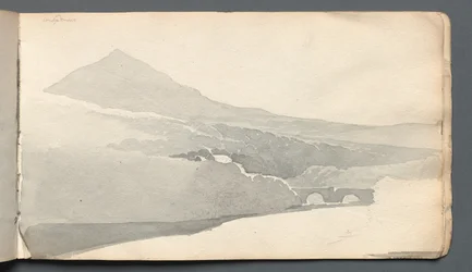 Schetsboek: "Berglandschap met brug"