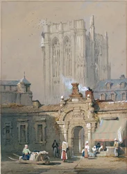 De oude toren, Keulse kathedraal, begin 19e eeuw