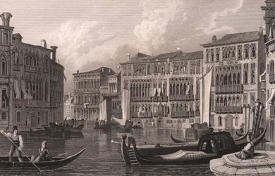 Uitzicht vanaf het Canal Grande op Ca