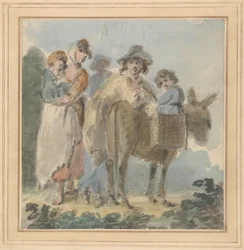 Een Boerenfamilie met Ezel